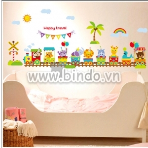 Decal dán tường Decal đoàn tàu thú 2 dán tường phòng bé gái, độc đáo TPHCM Decal dán tường Decal đoàn tàu thú 2 dán tường phòng bé gái, độc đáo TPHCM