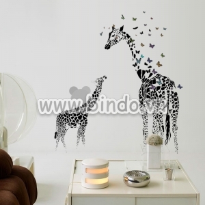 Decal dán tường Decal dán Đôi bạn hươu cao cổ, chi tiết rời, dán tủ trà sữa, tại TPHCM khổ 1,15 x 1,3 (m) (dài x rộng) Decal dán tường Decal dán Đôi bạn hươu cao cổ, chi tiết rời, dán tủ trà sữa, tại TPHCM khổ 1,15 x 1,3 (m) (dài x rộng)