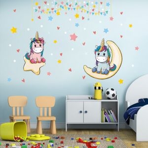 Decal dán tường Đôi bạn ngựa