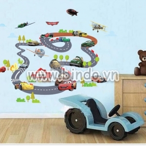 Decal dán tường MC Queen (đường đua xe)
