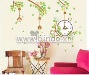 Decal dán tường Đồng hồ bình yên Decal dán tường Đồng hồ bình yên