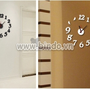 Decal dán tường Đồng hồ chữ số 2