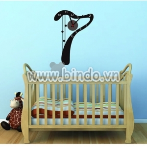 Decal dán tường Đồng hồ số 7