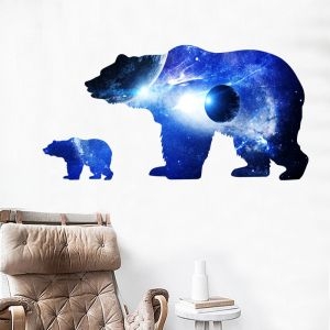 Decal dán tường Decal dán tường gấu xanh và địa cầu, dán tủ trà sữa, sau dán 0,66 x 0,34 (m) (dài x rộng) tại TPHCM Decal dán tường Decal dán tường gấu xanh và địa cầu, dán tủ trà sữa, sau dán 0,66 x 0,34 (m) (dài x rộng) tại TPHCM