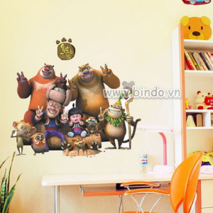 Decal dán tường Hoạt hình chú gấu boonie decal dán tường, 0,6 x 0,45 (m) (dài x rộng), dán tường phòng bé, chi tiết rời ở TPHCM Decal dán tường Hoạt hình chú gấu boonie decal dán tường, 0,6 x 0,45 (m) (dài x rộng), dán tường phòng bé, chi tiết rời ở TPHCM
