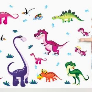 Decal dán tường Gia đình khủng long