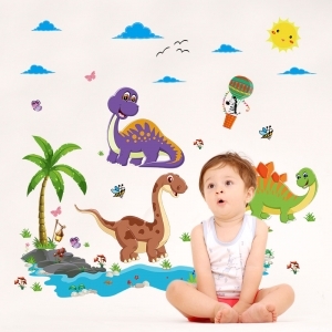 Decal dán tường Decal dán tường gia đình khủng long, có sẵn keo, dán tường phòng bé, độc đáo tại TPHCM Decal dán tường Decal dán tường gia đình khủng long, có sẵn keo, dán tường phòng bé, độc đáo tại TPHCM