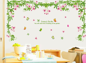 Decal dán tường Giàn hoa ti gôn lớn