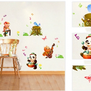 Decal dán tường Giàn nhạc thú 2