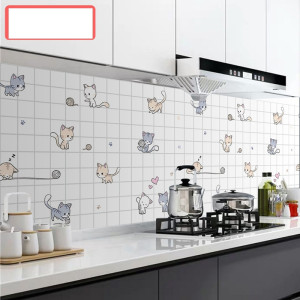 Decal dán tường Giấy dán bếp mèo dễ thương Decal dán tường Giấy dán bếp mèo dễ thương