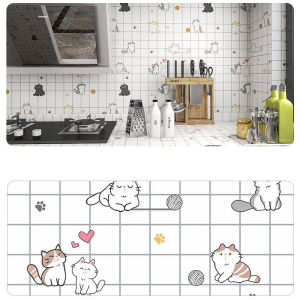 Decal dán tường Giấy decal dán bếp đôi mèo xinh đáng yêu Decal dán tường Giấy decal dán bếp đôi mèo xinh đáng yêu
