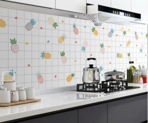 Decal dán tường Giấy dán bếp trái cây Decal dán tường Giấy dán bếp trái cây