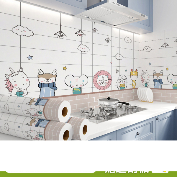 Decal dán tường Giấy decal dán bếp vườn thú ngộ nghĩnh Decal dán tường Giấy decal dán bếp vườn thú ngộ nghĩnh