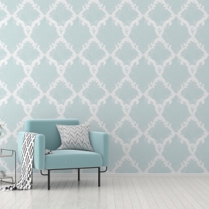 Decal dán tường Giấy dán tường hàn quốc họa tiết xanh ALBANY 6808-3 Decal dán tường Giấy dán tường hàn quốc họa tiết xanh ALBANY 6808-3