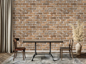 Decal dán tường Giấy dán tường hàn quốc gạch nâu ALBANY 6816-2 Decal dán tường Giấy dán tường hàn quốc gạch nâu ALBANY 6816-2