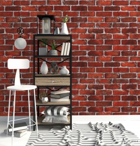 Decal dán tường Giấy dán tường hàn quốc gạch nâu đỏ ALBANY 6816-4 Decal dán tường Giấy dán tường hàn quốc gạch nâu đỏ ALBANY 6816-4