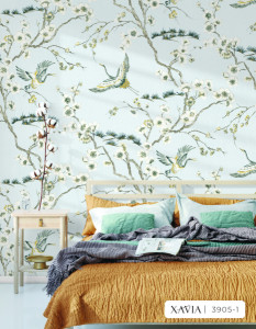 Decal dán tường Giấy dán tường hàn quốc hoa xám trắng XAVIA 3905-1 Decal dán tường Giấy dán tường hàn quốc hoa xám trắng XAVIA 3905-1