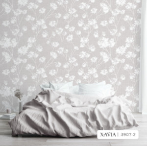 Decal dán tường Giấy dán tường hàn quốc hoa xám XAVIA 3907-2 Decal dán tường Giấy dán tường hàn quốc hoa xám XAVIA 3907-2