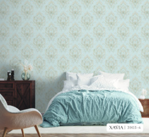 Decal dán tường Giấy dán tường hàn quốc xanh XAVIA 3903-4 Decal dán tường Giấy dán tường hàn quốc xanh XAVIA 3903-4