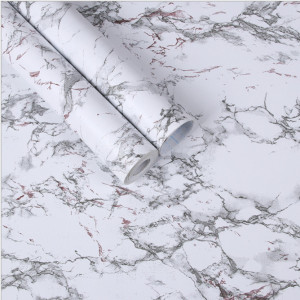 Decal dán tường Giấy decal cuộn đá hoa cương trắng đen