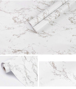 Decal dán tường Giấy decal cuộn đá hoa cương trắng đen dán tường bàn tủ kệ 45cm x 10m Decal dán tường Giấy decal cuộn đá hoa cương trắng đen dán tường bàn tủ kệ 45cm x 10m