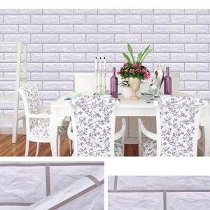 Decal dán tường Giấy dán tường giả gạch 3D xám trắng, có sẵn keo, dán tường văn phòng công ty, tại TPHCM 【Có đổi trả】 Decal dán tường Giấy dán tường giả gạch 3D xám trắng, có sẵn keo, dán tường văn phòng công ty, tại TPHCM 【Có đổi trả】