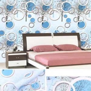 Decal dán tường Giấy dán tường hoa văn hình cây khô họa văn tròn chống nước có sẵn keo 45cm x 10m