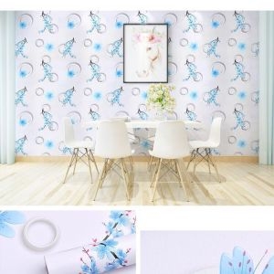 Decal dán tường Giấy dán tường hoạt tiết hình tròn và hoa xanh da trời có keo, sau dán 4,5m2, dán tường phòng bé trường mầm non, có sẵn keo TPHCM 【Có thi công】 Decal dán tường Giấy dán tường hoạt tiết hình tròn và hoa xanh da trời có keo, sau dán 4,5m2, dán tường phòng bé trường mầm non, có sẵn keo TPHCM 【Có thi công】