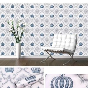 Decal dán tường Giấy decal cuộn Họa tiết xám xanh