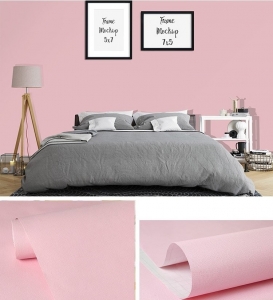 Decal dán tường Giấy decal cuộn hồng nhám, giấy dán tường có keo, chống nước Decal dán tường Giấy decal cuộn hồng nhám, giấy dán tường có keo, chống nước