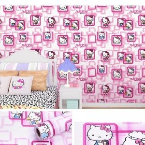 Decal dán tường Giấy decal cuộn Khung ảnh Kitty