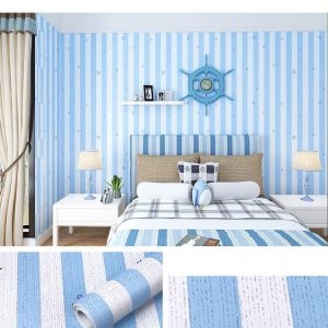 Decal dán tường Giấy decal dán tường sọc sao xanh dọc có keo khổ 45cm dài 10m Decal dán tường Giấy decal dán tường sọc sao xanh dọc có keo khổ 45cm dài 10m