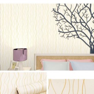 Decal dán tường Giấy dán tường sọc màu vàng dán tường văn phòng, quán đẹp Decal dán tường Giấy dán tường sọc màu vàng dán tường văn phòng, quán đẹp