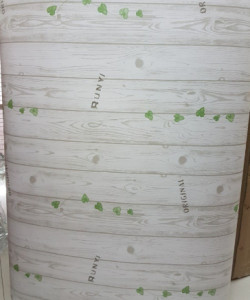 Decal dán tường Giấy decal cuộn vân gỗ tự nhiên trắng
