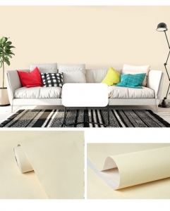 Decal dán tường Giấy decal dán tường vàng kem, dán tủ kệ, bàn học khổ 45cm x 10 mét Decal dán tường Giấy decal dán tường vàng kem, dán tủ kệ, bàn học khổ 45cm x 10 mét
