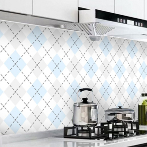 Decal dán tường Giấy decal dán bếp hình thoi