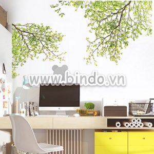 Decal dán tường Hai nhánh cây xanh