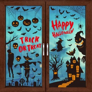 Decal dán tường Halloween-Phù thủy, thây ma, lâu đài,bí ngô Decal dán tường Halloween-Phù thủy, thây ma, lâu đài,bí ngô