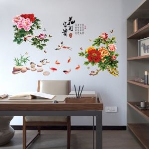 Decal dán tường Hoa cúc sắc màu