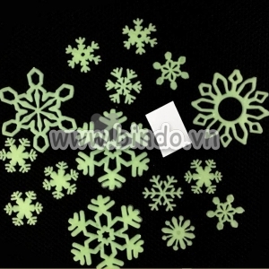 Decal dán tường Hoa Tuyết dạ quang (14 cái)