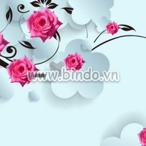 Decal dán tường Tranh Hoa hồng 3D Decal dán tường Tranh Hoa hồng 3D