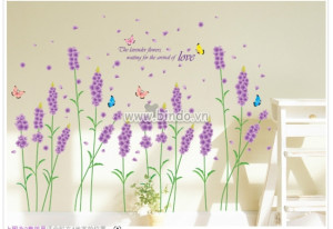 Decal dán tường Hoa lavender 3