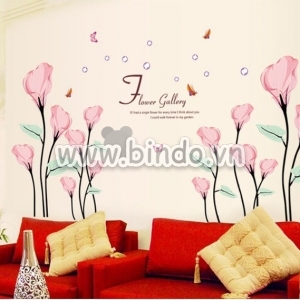 Decal dán tường Hoa ly hồng