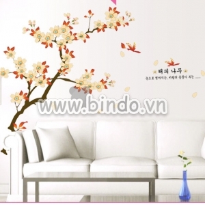 Decal dán tường Cành hoa mai Decal dán tường Cành hoa mai