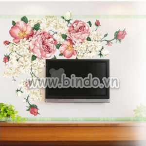 Decal dán tường Hoa mẫu đơn 1 Decal dán tường Hoa mẫu đơn 1
