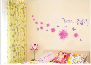 Decal dán tường Họa tiết hoa hồng 2