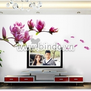 Decal dán tường Decal hoa mộc lan, dán theo sở thích, trang trí phòng khách, khổ lớn 1,8 x 0,6 (m) (dài x rộng) Decal dán tường Decal hoa mộc lan, dán theo sở thích, trang trí phòng khách, khổ lớn 1,8 x 0,6 (m) (dài x rộng)