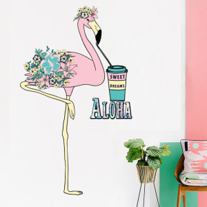 Decal dán tường Hồng hạc