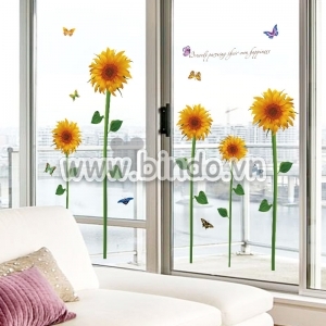 Decal dán tường Hướng dương vàng 2