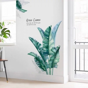 Decal dán tường Decal dán lá xanh nhiệt đới trang trí 2, chi tiết rời, dán phòng ngủ, ở TPHCM Decal dán tường Decal dán lá xanh nhiệt đới trang trí 2, chi tiết rời, dán phòng ngủ, ở TPHCM